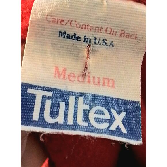 Tultex; Red winter Christmas sweatshirt with deer / Carbo - Picture 7 of 7